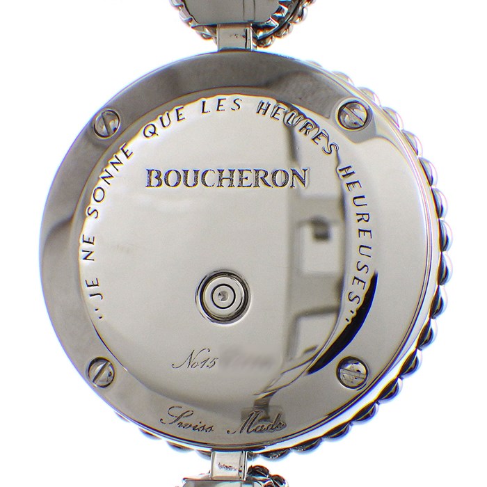 ブシュロン BOUCHERON 腕時計 セルパンボエム WA015704 ダイヤラグ 4ポイント ダイヤインデックス ホワイトシェル文字盤 SS クオーツアナログ 【箱・保付き】 【中古】