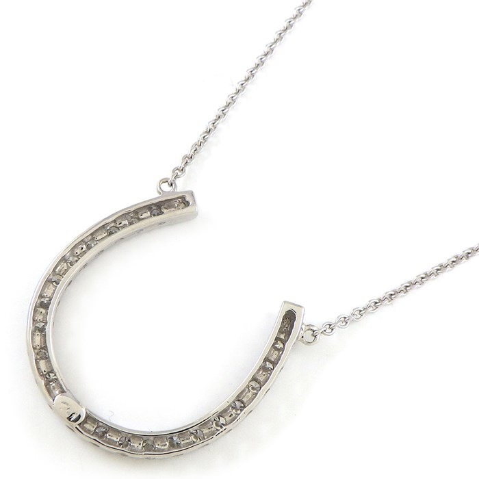 スタージュエリー STAR JEWELRY ネックレス ホースシューモチーフ ダイヤモンド K18WG 【中古】
