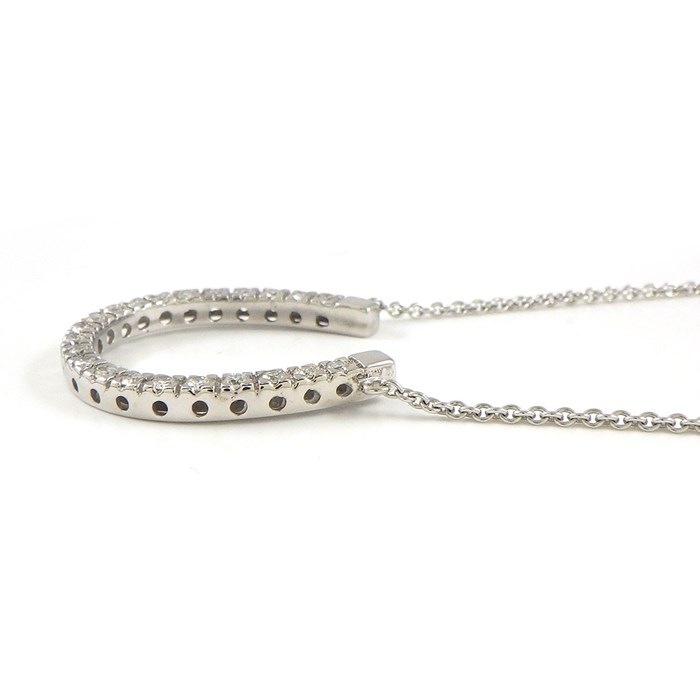 スタージュエリー STAR JEWELRY ネックレス ホースシューモチーフ ダイヤモンド K18WG 【中古】