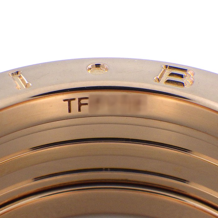ブルガリ BVLGARI リング B-zero1 ビーゼロワン ロック 2バンド 358015 K18PG ブラック セラミック 11.5号 / #52 【中古】