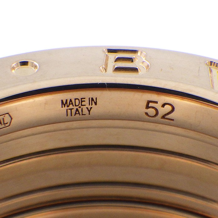 ブルガリ BVLGARI リング B-zero1 ビーゼロワン ロック 2バンド 358015 K18PG ブラック セラミック 11.5号 / #52 【中古】
