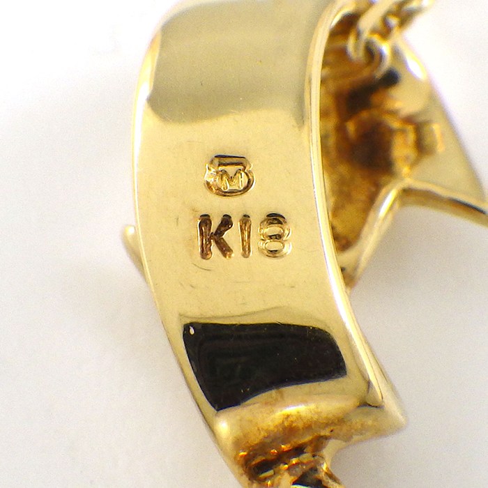  ミキモト MIKIMOTO ネックレス 1ポイント パール 7mm珠 K18YG 【中古】