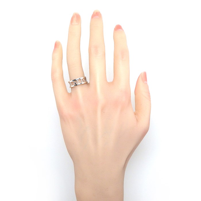 ティファニー Tiffany & Co. リング アトラス オープン K18WG 14号 【中古】