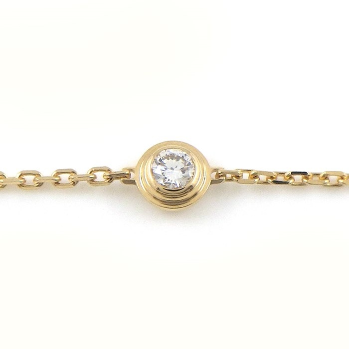 カルティエ Cartier ブレスレット ダムール XS ディアマン レジェ B6045617 1ポイント ダイヤモンド 0.04ct K18YG 【箱・保付き】 【中古】