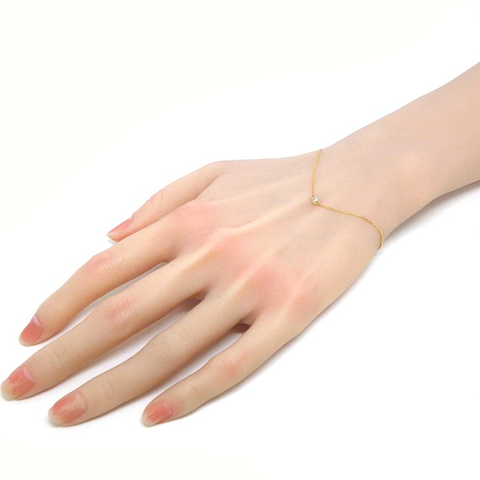 カルティエ Cartier ブレスレット ダムール XS ディアマン レジェ B6045617 1ポイント ダイヤモンド 0.04ct K18YG 【箱・保付き】 【中古】