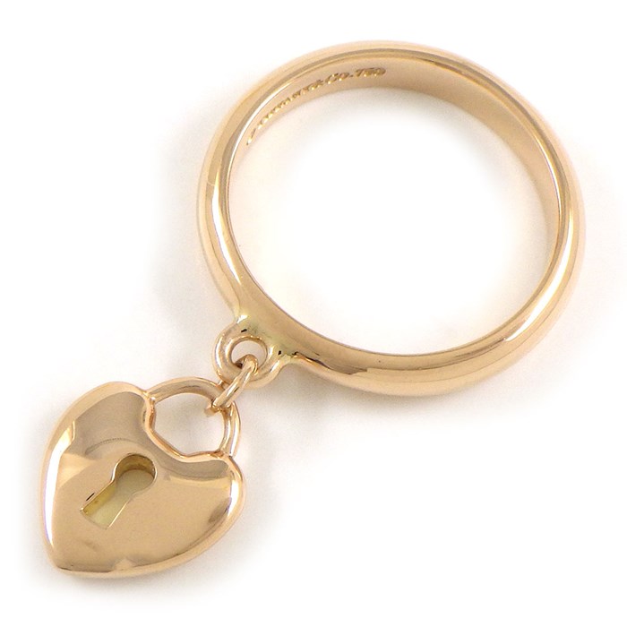  ティファニー Tiffany & Co. リング ハート ロック K18PG 7.5号 【中古】
