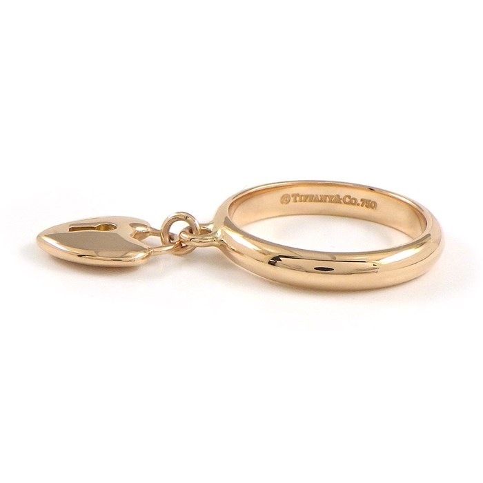  ティファニー Tiffany & Co. リング ハート ロック K18PG 7.5号 【中古】
