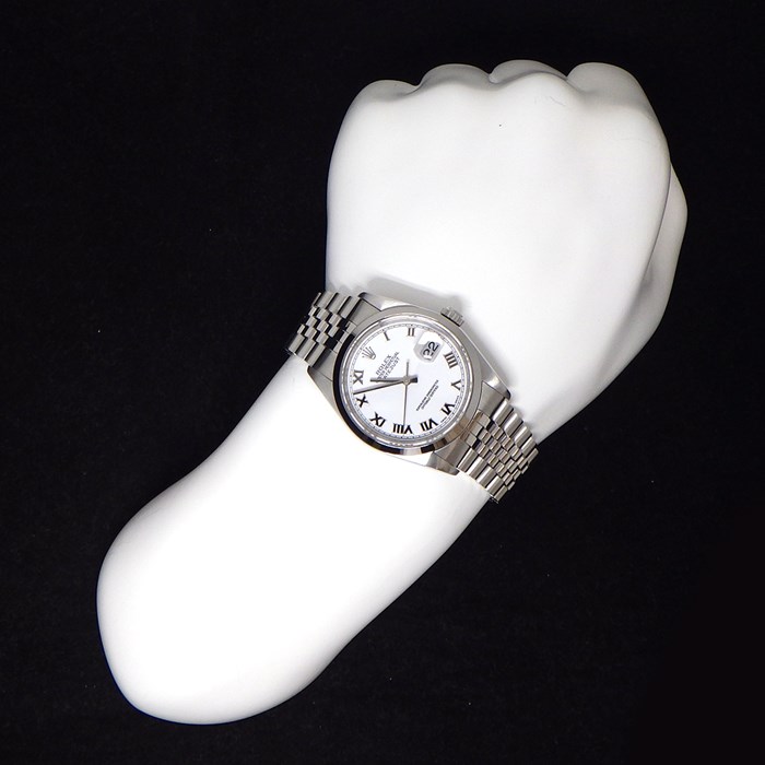 ロレックス Rolex 腕時計 デイトジャスト 16200 Y番 2002年 ローマンインデックス ホワイト文字盤 ジュビリーブレス SS 自動巻き 【中古】