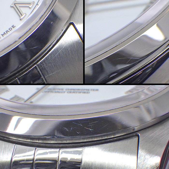 ロレックス Rolex 腕時計 デイトジャスト 16200 Y番 2002年 ローマンインデックス ホワイト文字盤 ジュビリーブレス SS 自動巻き 【中古】