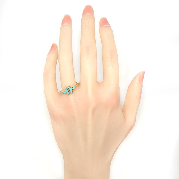 ティファニー Tiffany & Co. リング Tワイヤー ターコイズ トルコ石  