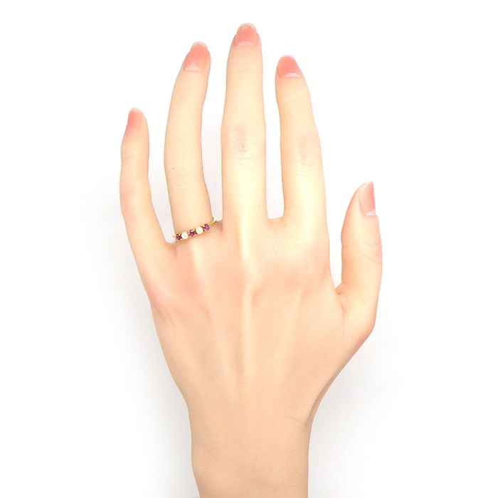 ティファニー Tiffany & Co. リング 3ポイント ルビー 2ポイント