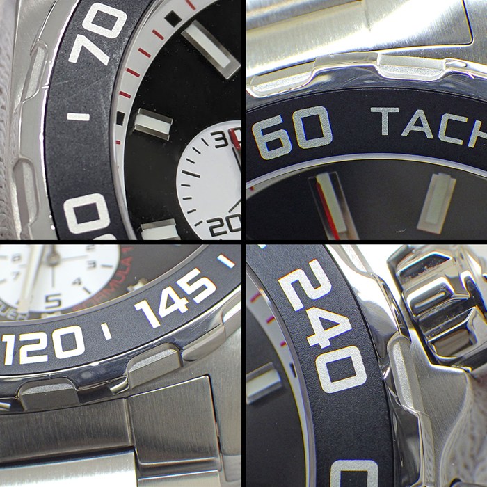 タグ・ホイヤー TAG Heuer 腕時計 フォーミュラ1 クロノグラフ CAZ101E.BA0842 デイト タキメーター スモールセコンド 夜光インデックス 夜光針 ブラック文字盤 SS クオーツアナログ 【箱・保付き】 【中古】