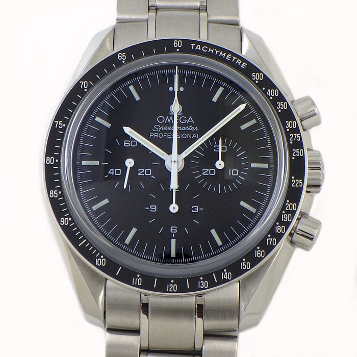 オメガ OMEGA 腕時計 スピードマスター ムーンウォッチ プロフェッショナル 311.30.42.30.01.006 クロノグラフ タキメーター 夜光インデックス スモールセコンド 裏スケ 夜光針 ブラック文字盤 SS 手巻き 【中古】