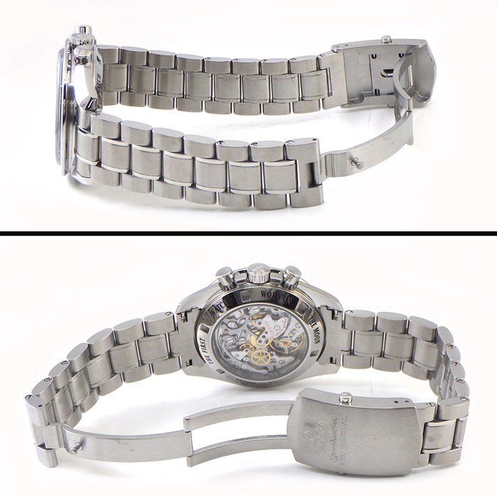 オメガ OMEGA 腕時計 スピードマスター ムーンウォッチ プロフェッショナル 311.30.42.30.01.006 クロノグラフ タキメーター 夜光インデックス スモールセコンド 裏スケ 夜光針 ブラック文字盤 SS 手巻き 【中古】