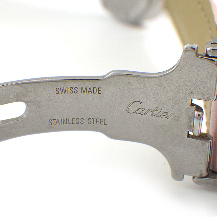 カルティエ Cartier 腕時計 パシャC W3108299 2005年 クリスマス 限定モデル サンレイ ピンク文字盤 デイト SS 牛革ベルト 自動巻き