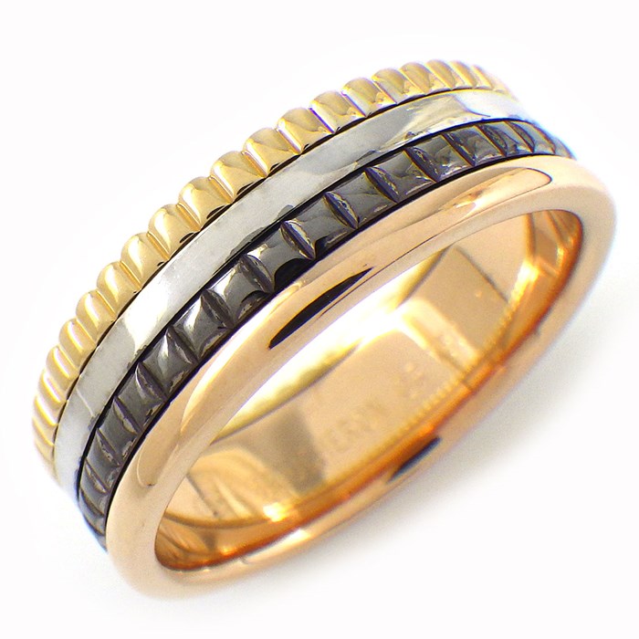 ブシュロン BOUCHERON リング キャトル クラシック スモール JRG00290 K18PG K18WG K18YG ブラウンPVD 19.5号/ #60 【中古】