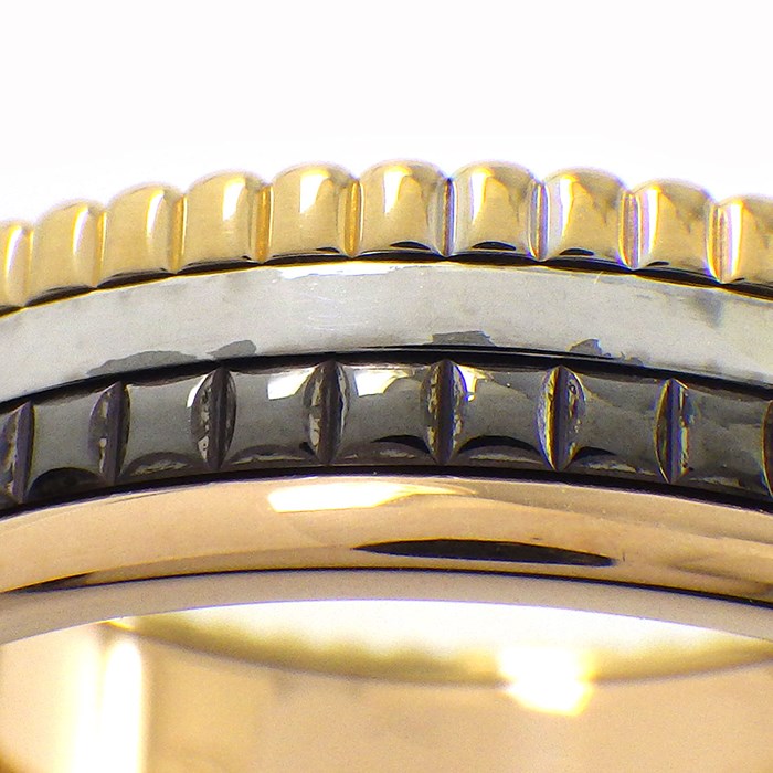 ブシュロン BOUCHERON リング キャトル クラシック スモール JRG00290 K18PG K18WG K18YG ブラウンPVD 19.5号/ #60 【中古】