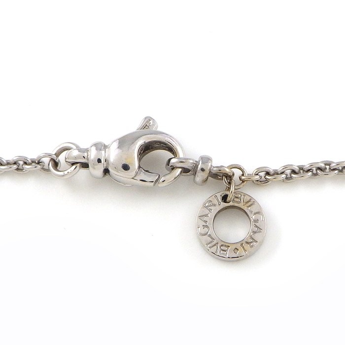 ブルガリ BVLGARI ネックレス ラテン クロス パヴェ ダイヤモンド K18WG 【中古】