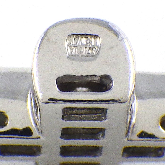 ブルガリ BVLGARI ネックレス ラテン クロス パヴェ ダイヤモンド K18WG 【中古】