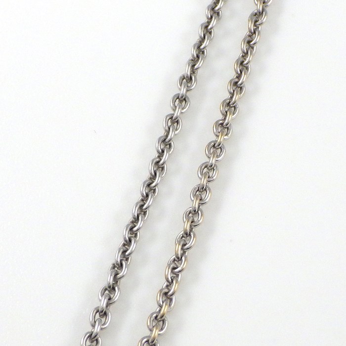 ブルガリ BVLGARI ネックレス ラテン クロス パヴェ ダイヤモンド K18WG 【中古】