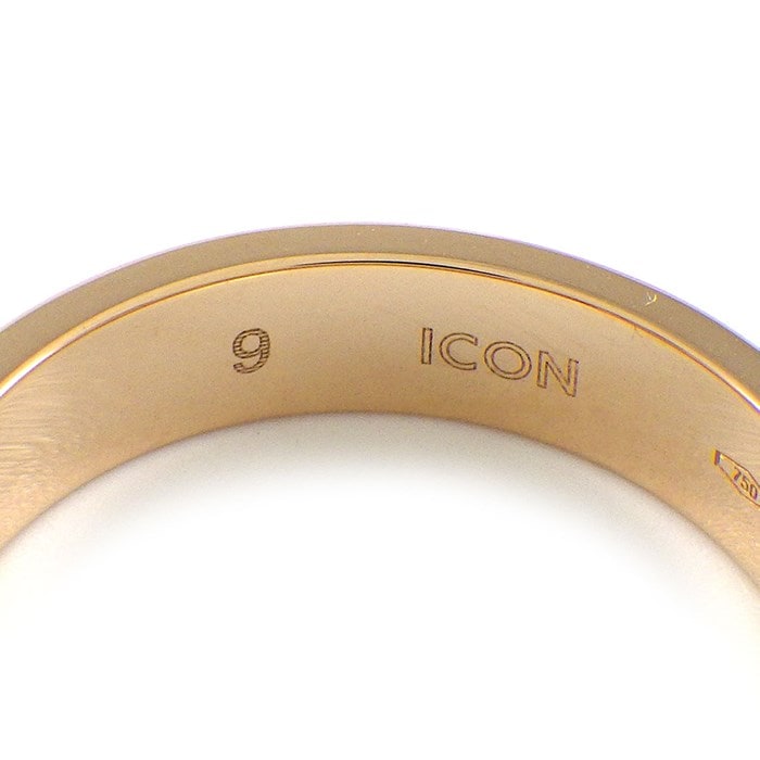 グッチ GUCCI リング アイコン スリム GG ロゴ K18PG 8.5号 【中古】