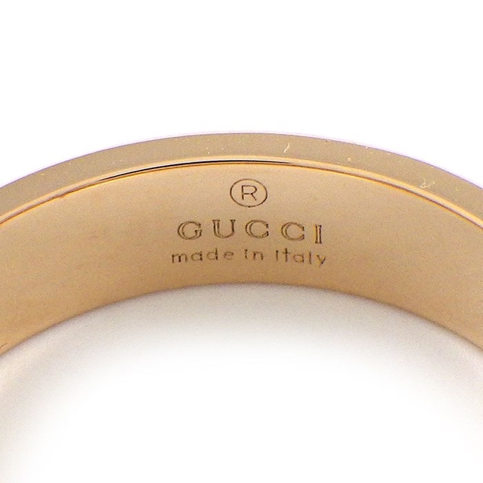 グッチ GUCCI リング アイコン スリム GG ロゴ K18PG 8.5号 【中古】