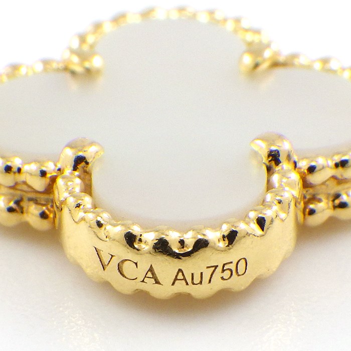 ヴァンクリーフ＆アーペル Van Cleef & Arpels ブレスレット ヴィンテージ アルハンブラ 5モチーフ VCARA41800 ホワイト シェル K18YG 【中古】