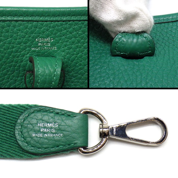 エルメス HERMES ショルダーバッグ エヴリン TPM C刻印 2018年製 ヴェールヴェルティゴ トリヨンクレマンス シルバー金具 【中古】