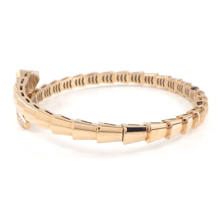 ブルガリ BVLGARI ブレスレット セルペンティ ヴァイパー 360704 スネークモチーフ ダイヤモンド 計0.47ct K18PG / #17 【中古】