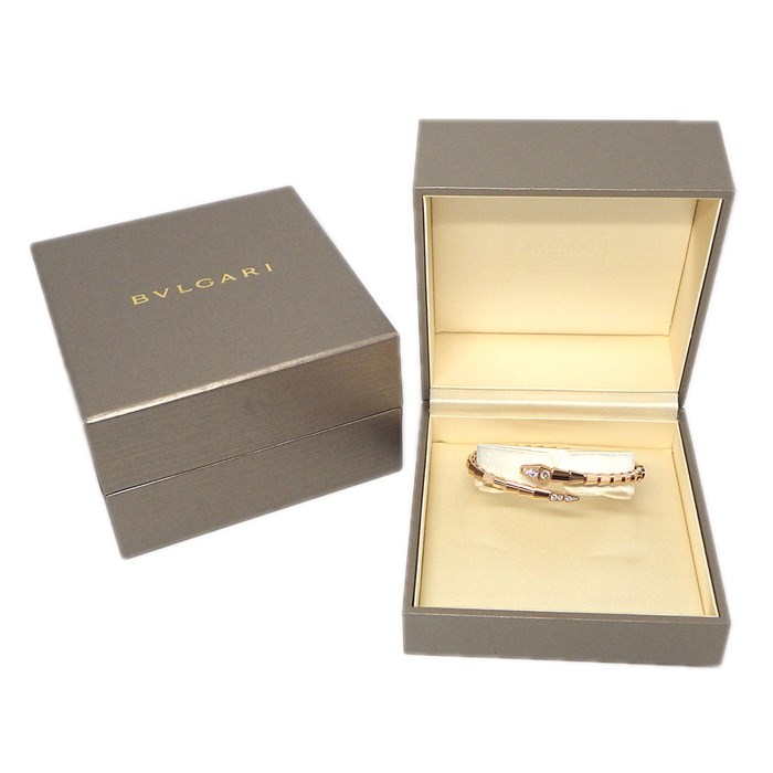ブルガリ BVLGARI ブレスレット セルペンティ ヴァイパー 360704 スネークモチーフ ダイヤモンド 計0.47ct K18PG / #17 【中古】
