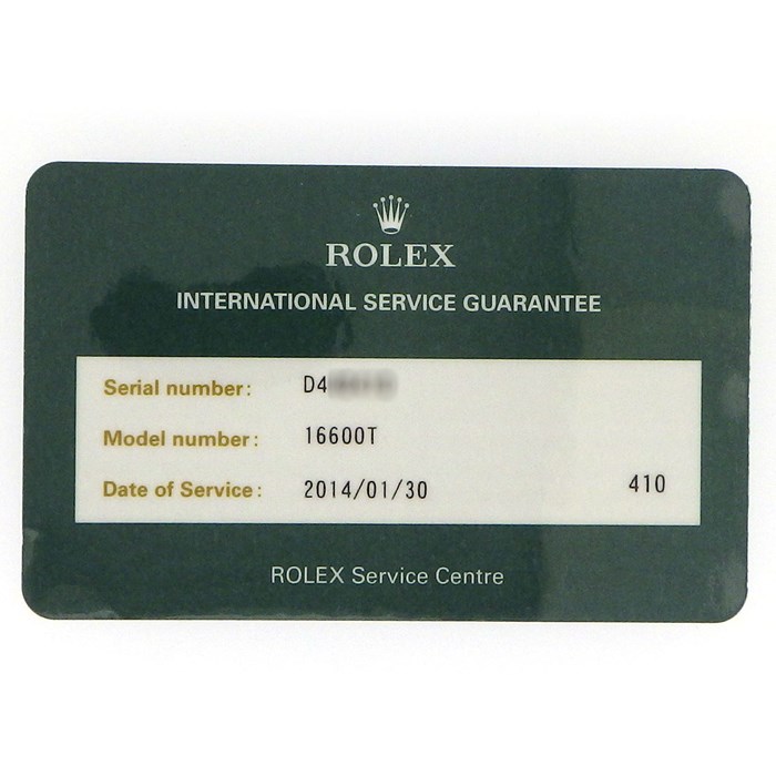 ロレックス Rolex 腕時計 シードゥエラー 16600T D番 2005年製 ブラック文字盤 デイト 回転ベゼル 夜光針・インデックス SS 自動巻き 【箱・保付き】 【中古】