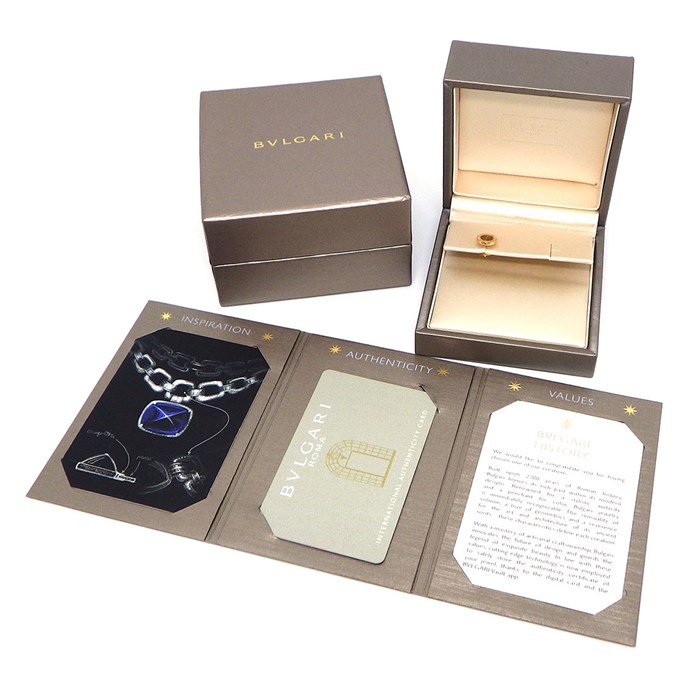 ブルガリ BVLGARI ピアス ブルガリブルガリ ロゴ サークル ラウンド タイガーアイ K18PG ※片方のみ 【箱・保付き】 【中古】