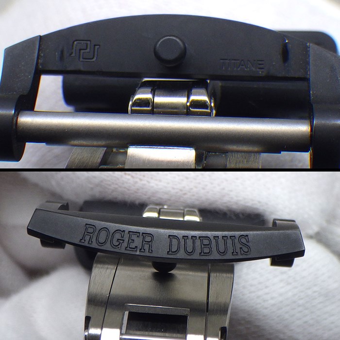 ロジェ・デュブイ ROGER DUBUIS 腕時計 エクスカリバー ウラカン スパイダー RDDBEX0748 グレー/スケルトン文字盤 デイト 裏スケ ラバー 自動巻き 【箱・保付き】 【中古】