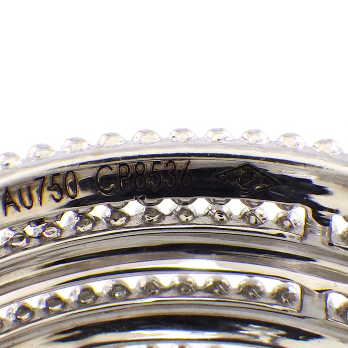 モーブッサン MAUBOUSSIN リング ル プルミエ ジュール 4ロウ ミルグレイン K18WG 13.5号 【中古】