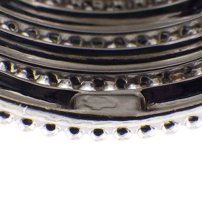 モーブッサン MAUBOUSSIN リング ル プルミエ ジュール 4ロウ ミルグレイン K18WG 13.5号 【中古】