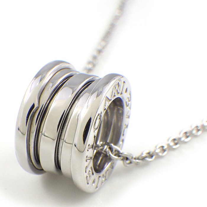 ブルガリ BVLGARI ネックレス B-zero1 ビーゼロワン 352815 ロゴ K18WG 【中古】
