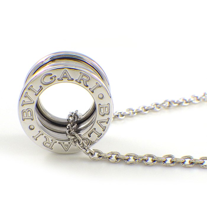 ブルガリ BVLGARI ネックレス B-zero1 ビーゼロワン 352815 ロゴ K18WG 【中古】