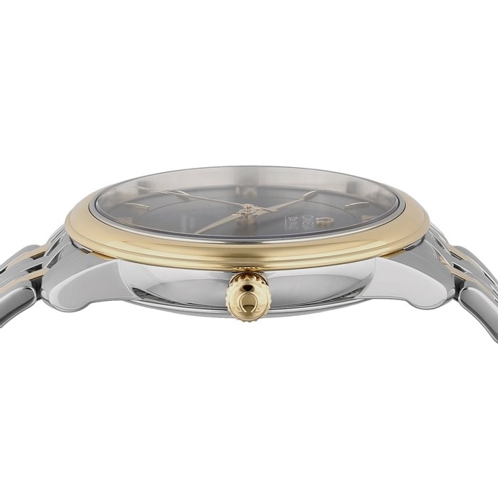 【新品・5年保証】オメガ OMEGA 腕時計 デ・ヴィル プレステージ 424.20.37.20.03.001 コーアクシャル クロノメーター デイト サンレイ ブルー文字盤 K18YG SS 自動巻き 【箱・保付き】