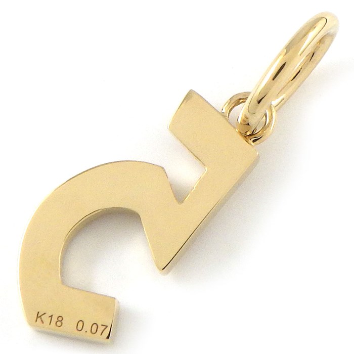 【ダイヤモンド】 ペンダントトップ 数字 モチーフ ナンバー 5 ダイヤモンド 計0.07ct K18YG