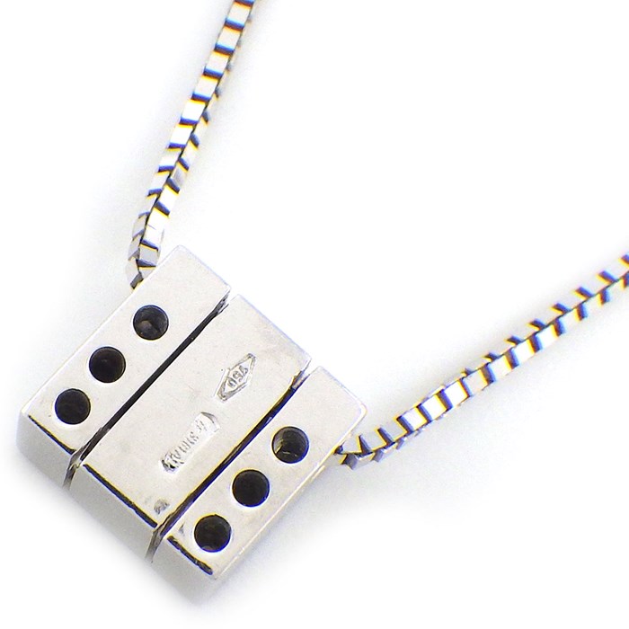 ダミアーニ DAMIANI ネックレス ベルエポック スクエア ベネチアンチェーン ルビー ダイヤモンド K18WG 【中古】