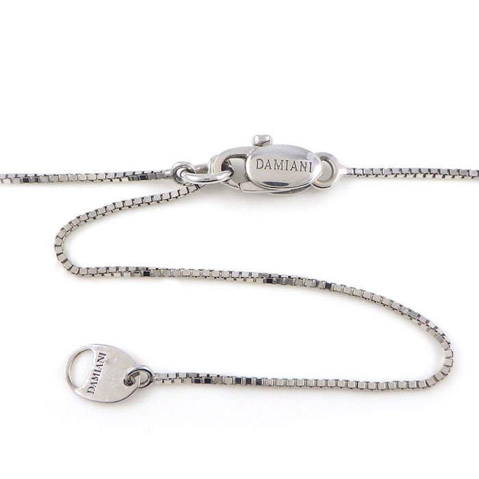 ダミアーニ DAMIANI ネックレス ベルエポック スクエア ベネチアンチェーン ルビー ダイヤモンド K18WG 【中古】