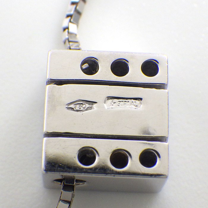 ダミアーニ DAMIANI ネックレス ベルエポック スクエア ベネチアンチェーン ルビー ダイヤモンド K18WG 【中古】