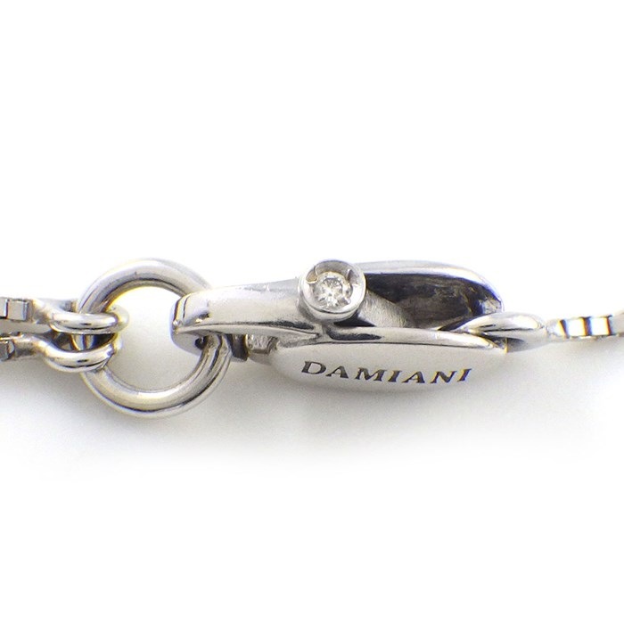 ダミアーニ DAMIANI ネックレス ベルエポック スクエア ベネチアンチェーン ルビー ダイヤモンド K18WG 【中古】