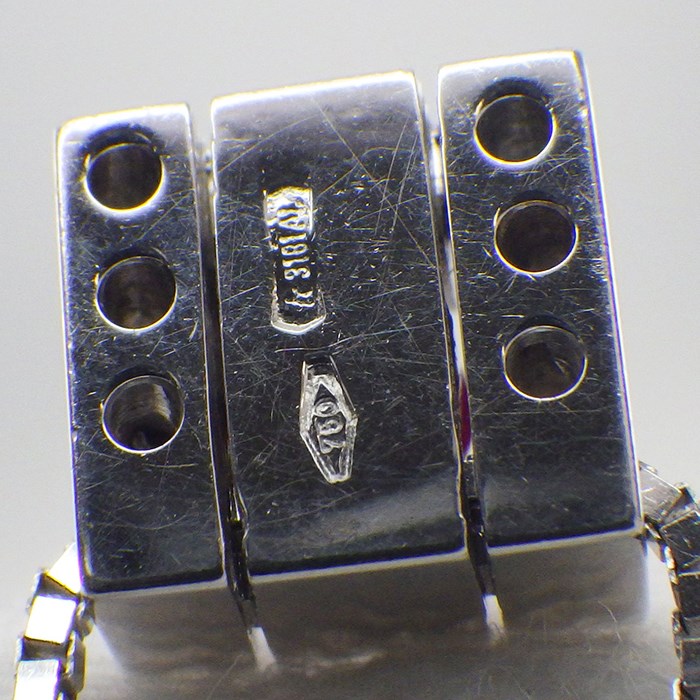 ダミアーニ DAMIANI ネックレス ベルエポック スクエア ベネチアンチェーン ルビー ダイヤモンド K18WG 【中古】