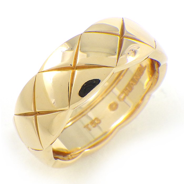 シャネル CHANEL リング ココ クラッシュ ミディアムモデル J10571 K18YG 13号 / #53 【中古】