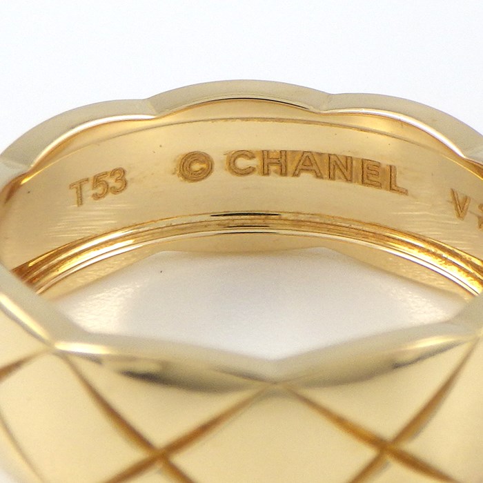 シャネル CHANEL リング ココ クラッシュ ミディアムモデル J10571 K18YG 13号 / #53 【中古】