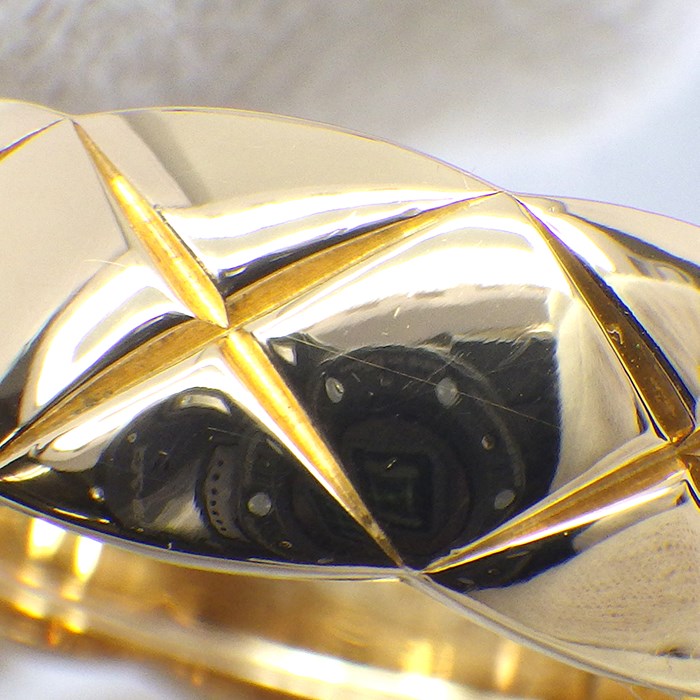 シャネル CHANEL リング ココ クラッシュ ミディアムモデル J10571 K18YG 13号 / #53 【中古】