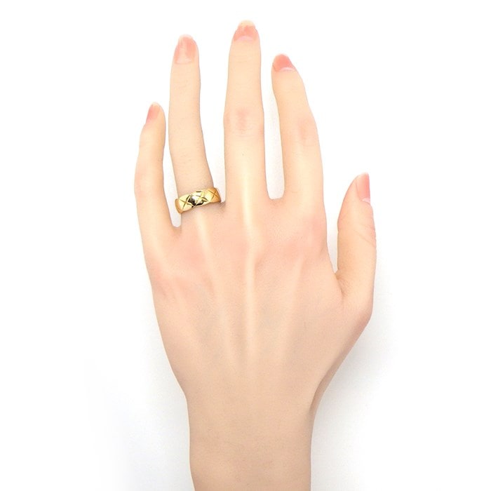 シャネル CHANEL リング ココ クラッシュ ミディアムモデル J10571 K18YG 13号 / #53 【中古】