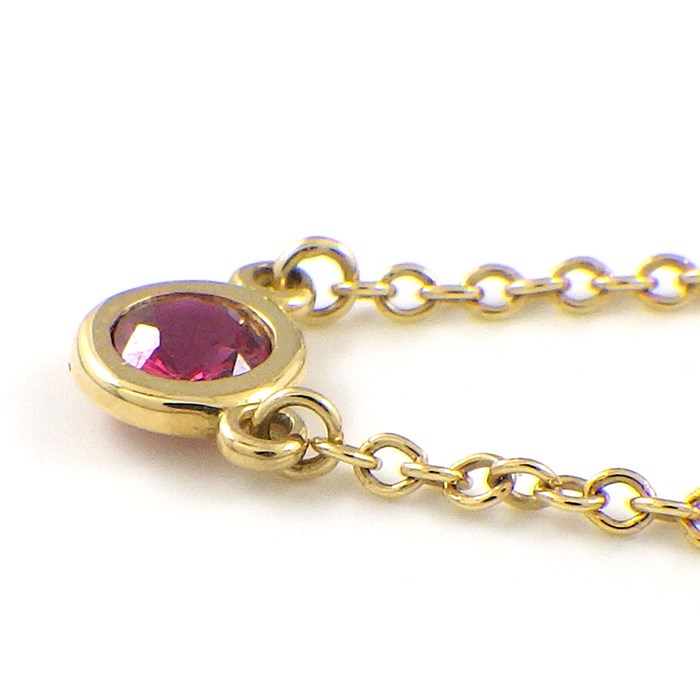 ティファニー Tiffany & Co. ネックレス バイ ザ ヤード 62632747 1ポイント ルビー 0.11ct K18YG 【中古】