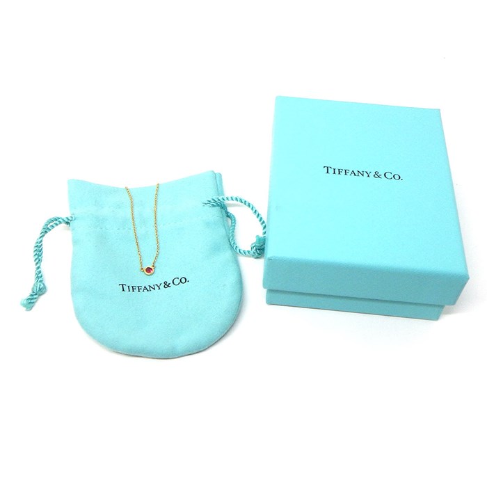 ティファニー Tiffany & Co. ネックレス バイ ザ ヤード 62632747 1ポイント ルビー 0.11ct K18YG 【中古】